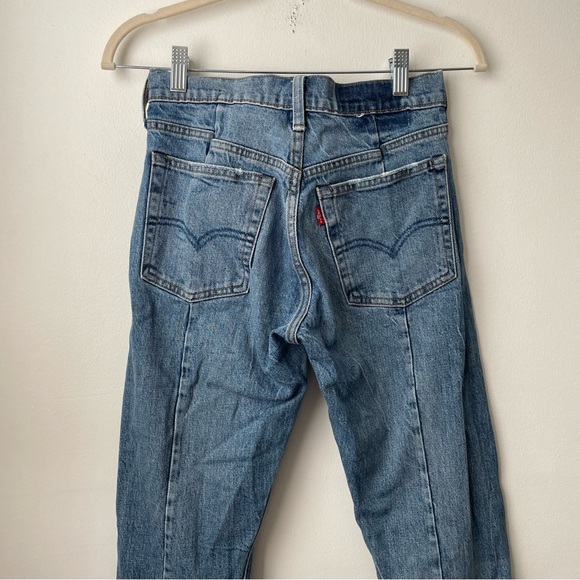 Levi's altered 501 skinny distressed jeans size 24 - Picture 3 of 11